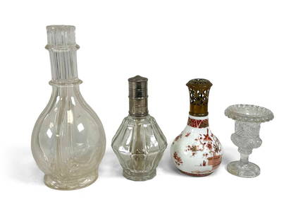 A Set Of Glass Vases: H: 27cm