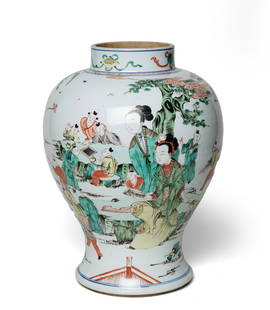 A Colored Jar: H: 35cm W: 28cm