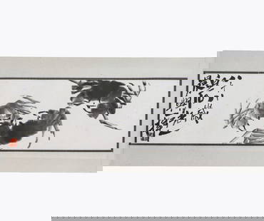 A Chinese Painting Of Crabs: L?65cm W?18cm