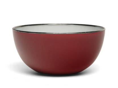 A Red-Glazed Bowl: H: 5.3cm D: 10.7cm