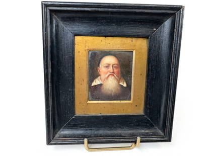 A Oil Painting: H: 12.5cm W: 12 cm