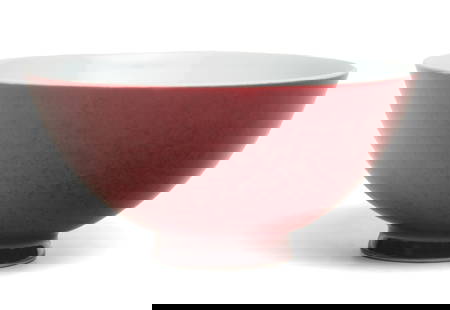 A Red-Glazed Bowl: H: 7.5cm D: 15.3cm