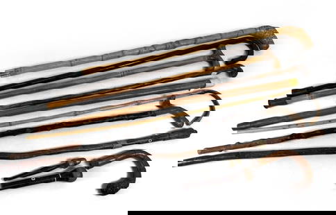 A Set Of Walking Sticks: L: 95cm