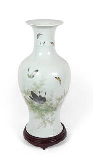 A Porcelain Vase: H: 46cm