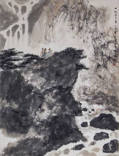 A Chinese Calligraphy And Painting: L?60cm W?46cm