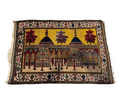 A Carpet: H: 118 cm W: 83 cm.