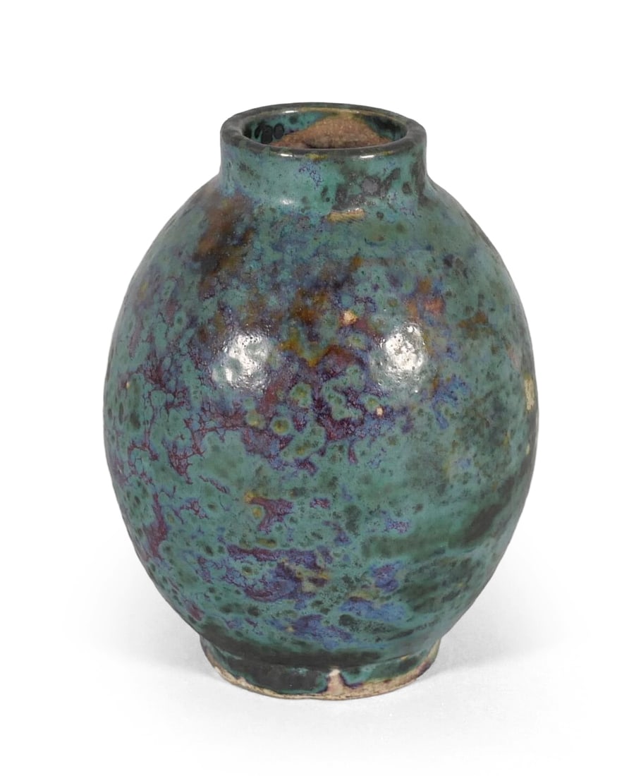Blue Stoneware Vase (1 of 2)