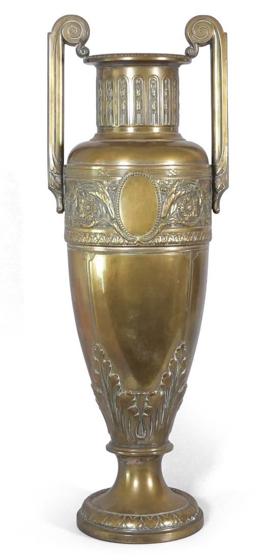 Antique-Style Gilt Brass Vase (1 of 1)