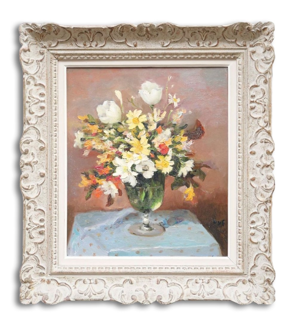 Marcel Dyf (1899–1985), Attributed to, Oil on Canvas: Dimensions: 55 x 46 cm. Signed lower right. Marcel Dyf (1899–1985), french Impressionist painter widely recognized for his brightly colored, luminous oil paintings of French landscapes, flowers, and