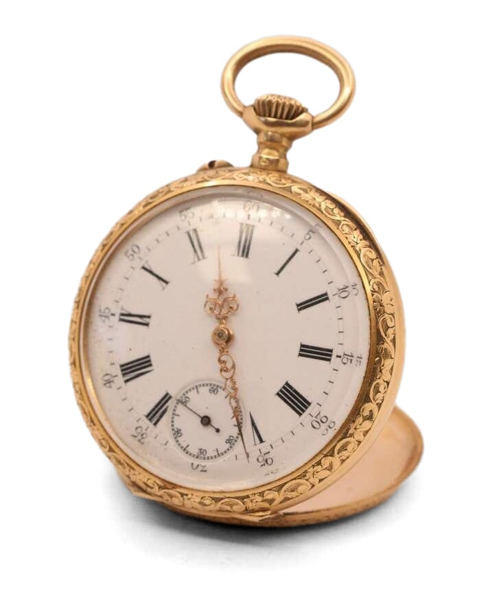 18K Golden Open-Face Pocket Watch (1 of 2)