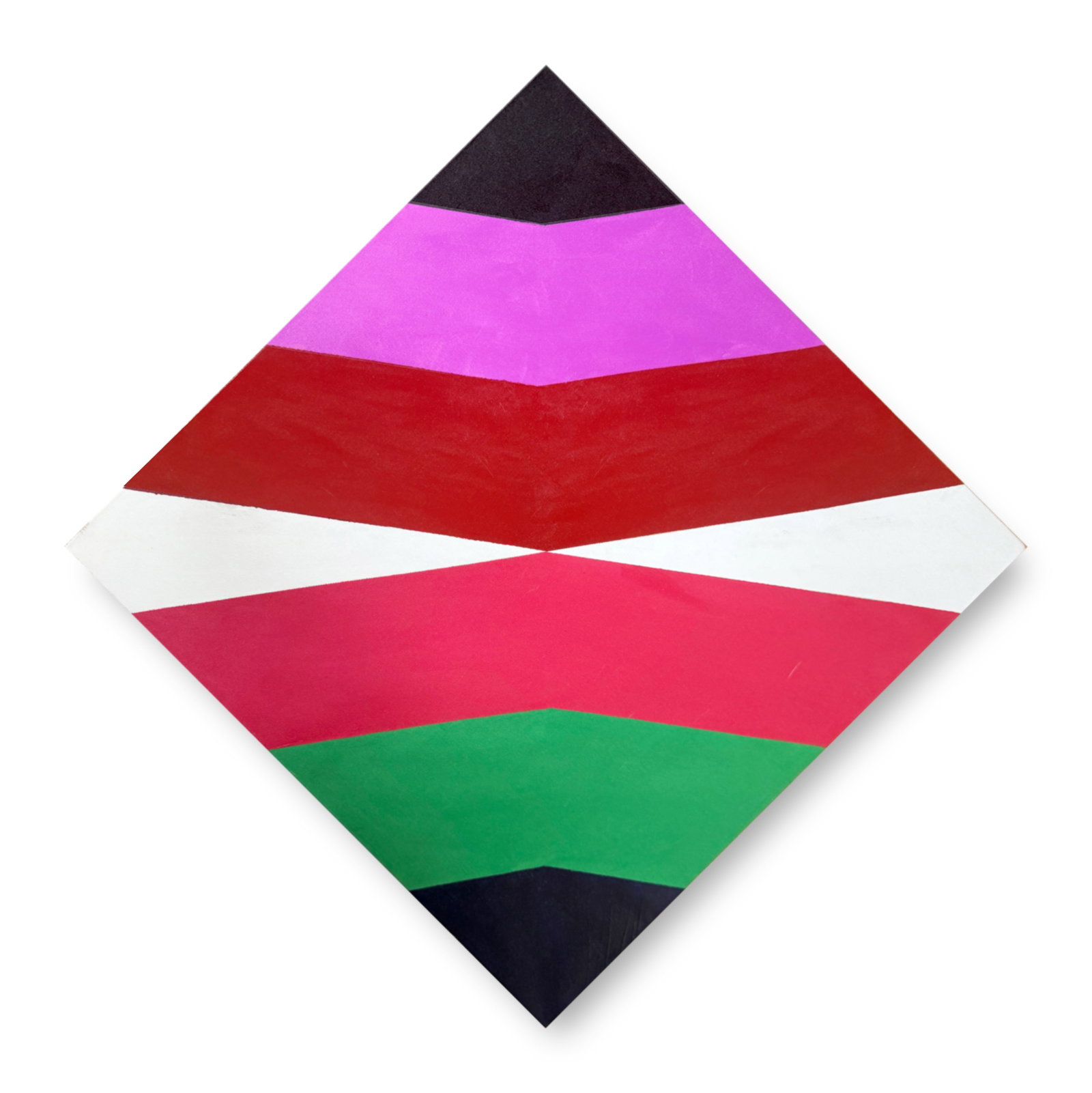 Kenneth Noland Attr. Diamond Composition, acrylic on canvas (1 of 3)