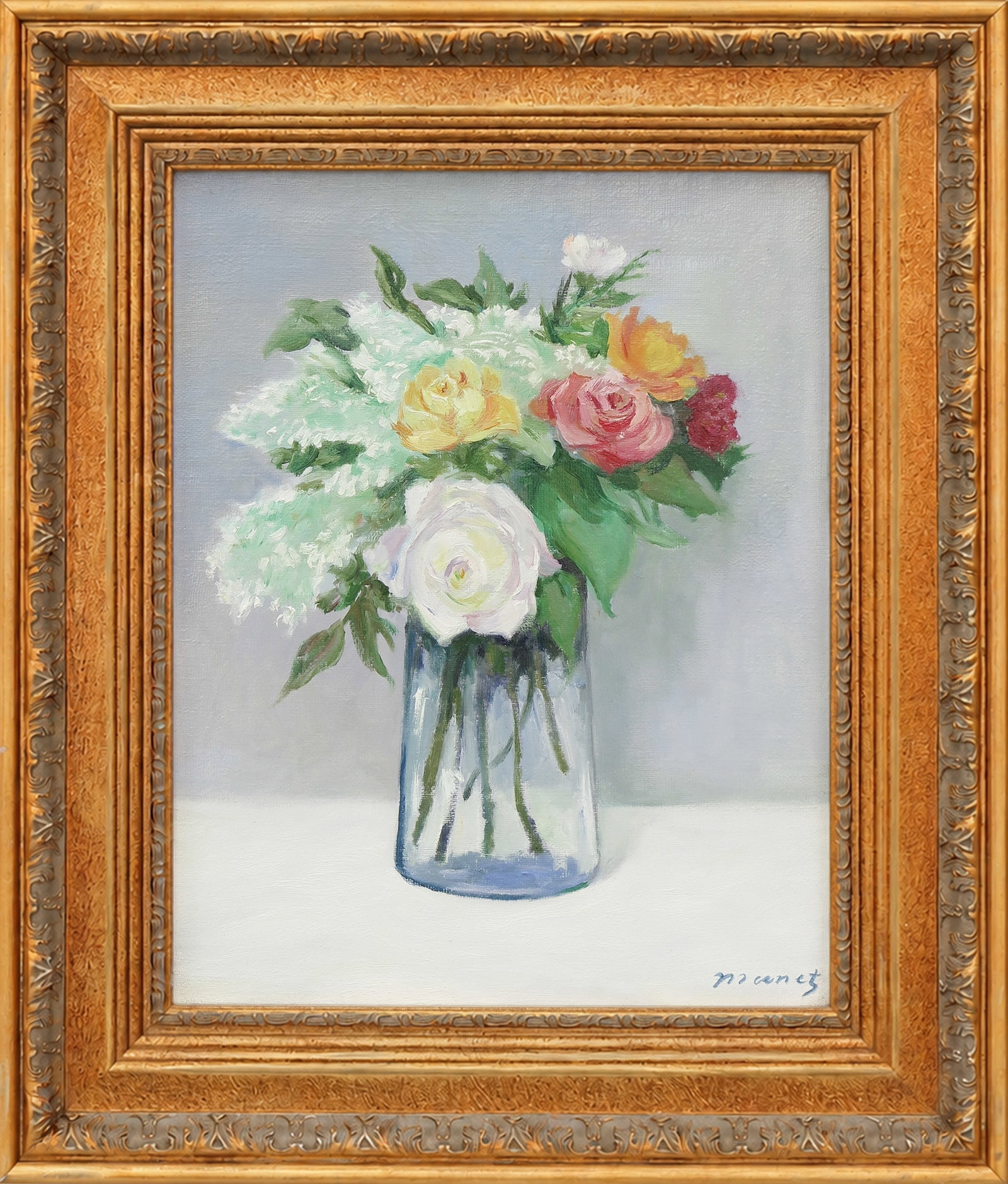 Édouard Manet Attr. Lilas et roses, oil on canvas (1 of 3)