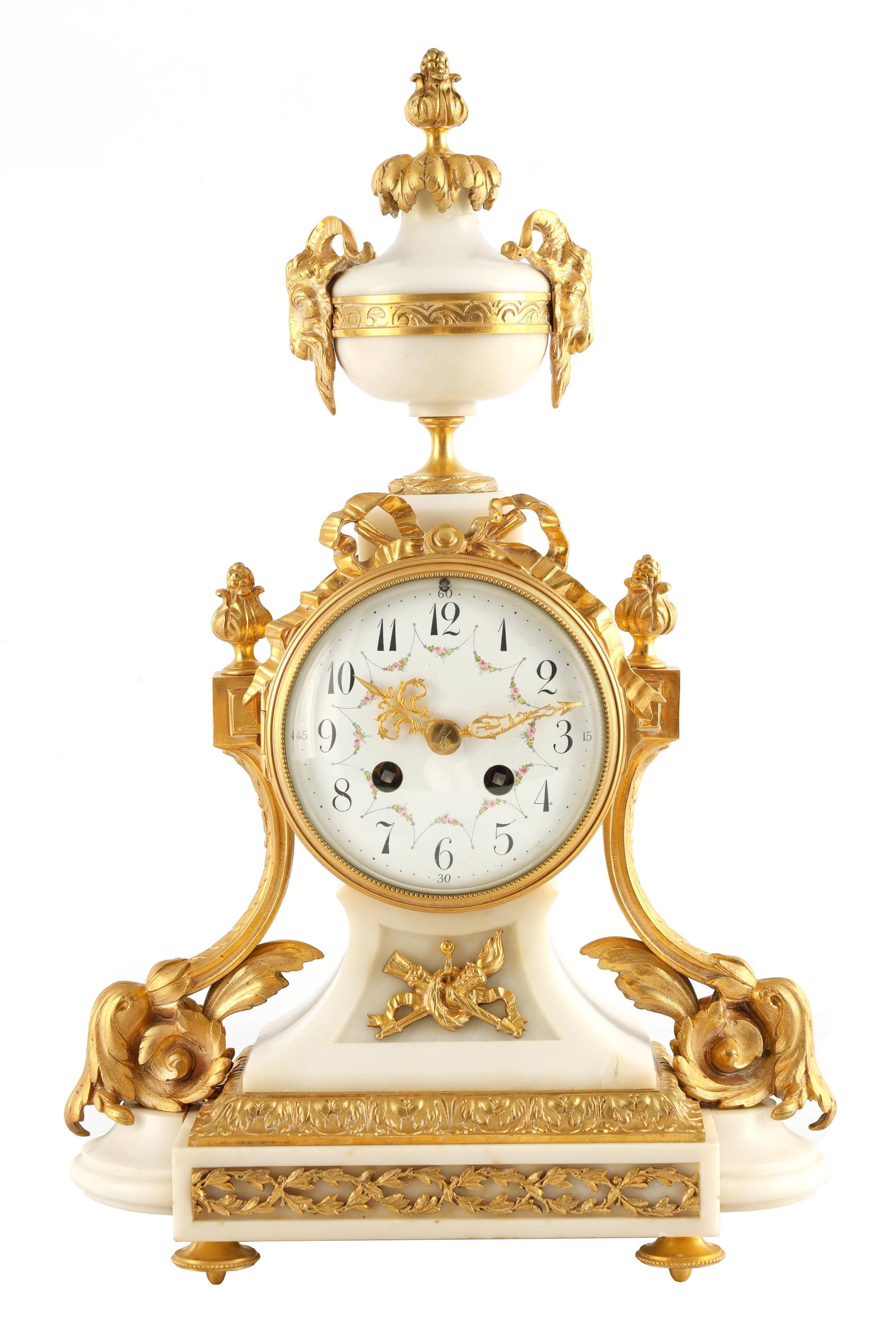 A gilt mantel clock of architectural form (1 of 1)