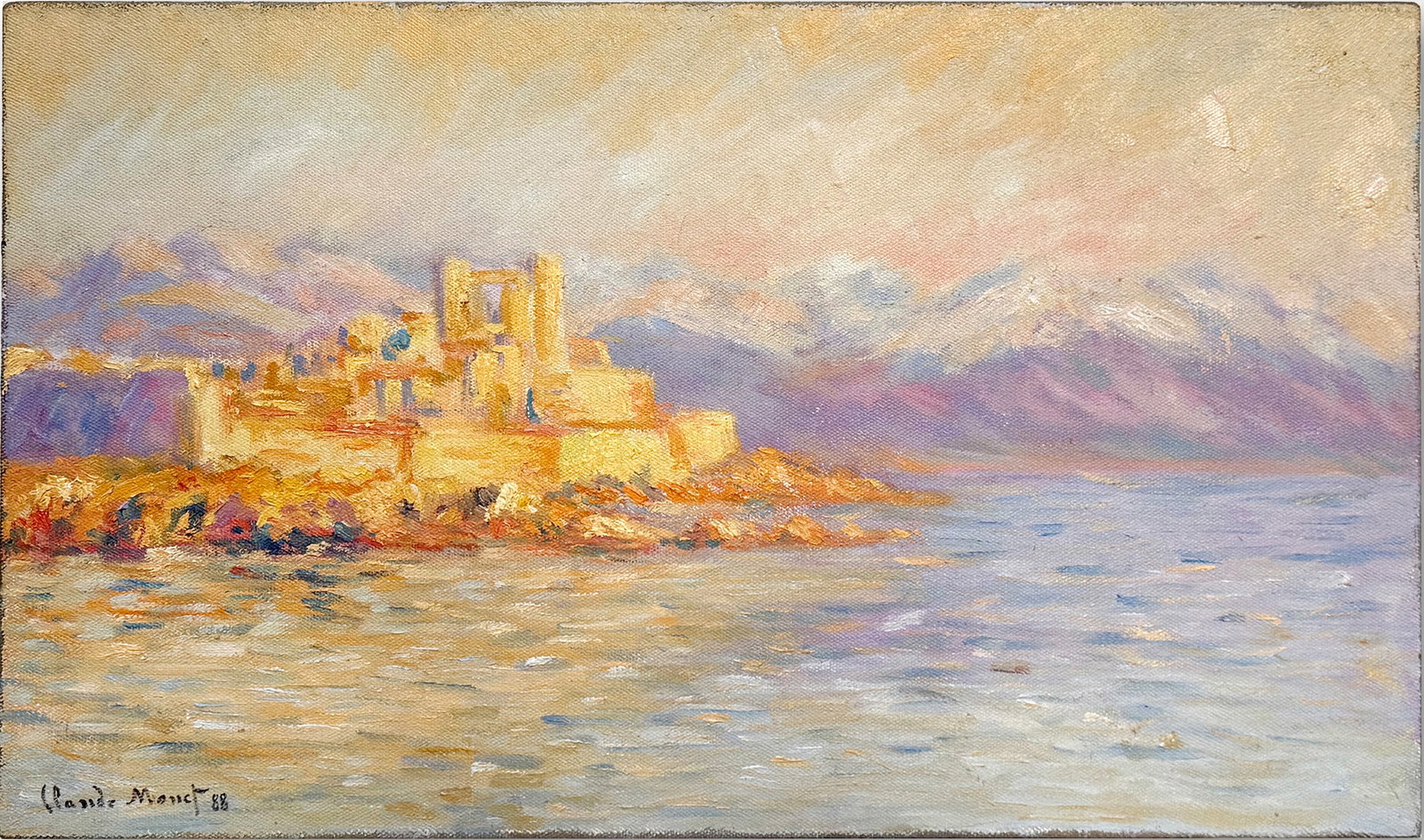 Claude Monet Attr. Coastal or Venetian View, oil on canvas (1 of 3)