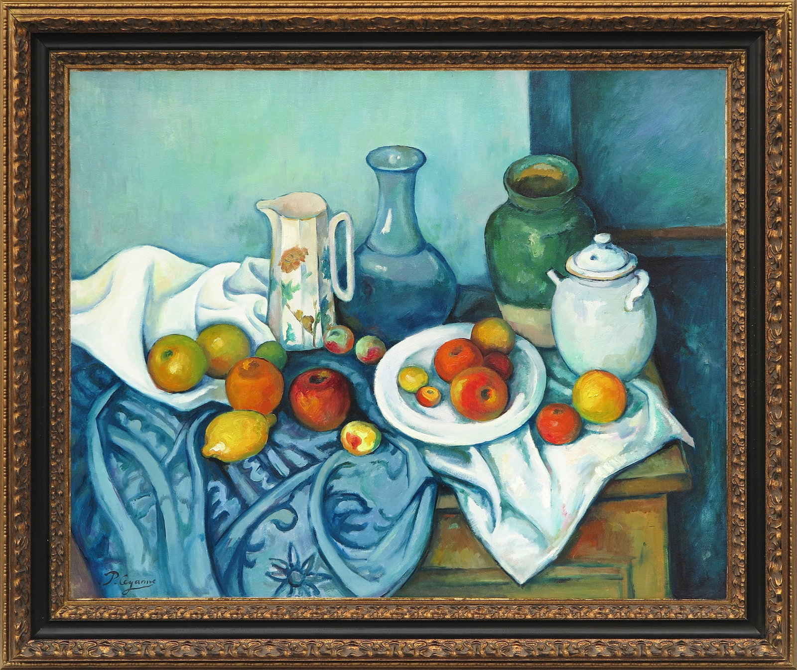 Paul Cézanne Attr. Still Life, oil on canvas (1 of 3)