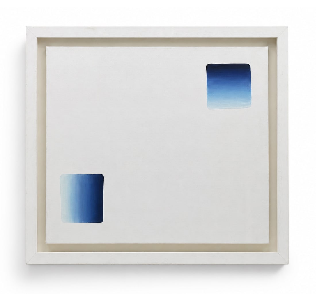 Lee Ufan Attr. Dialogue, oil on panel (1 of 4)