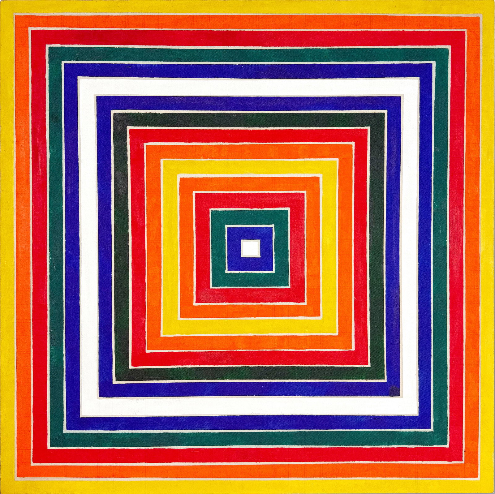 Frank Stella Attr. Concentric Square, acrylic on canvas (1 of 3)