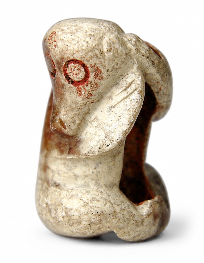 A small carved hardstone monkey ornament (1 of 1)