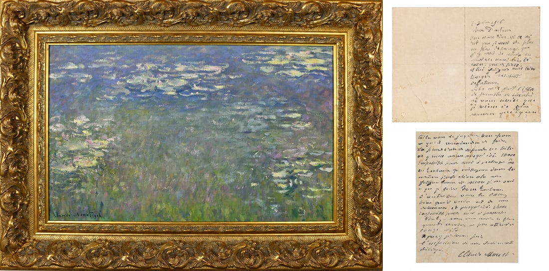 Claude Monet Attr. Nymphéas, oil on canvas (1 of 4)
