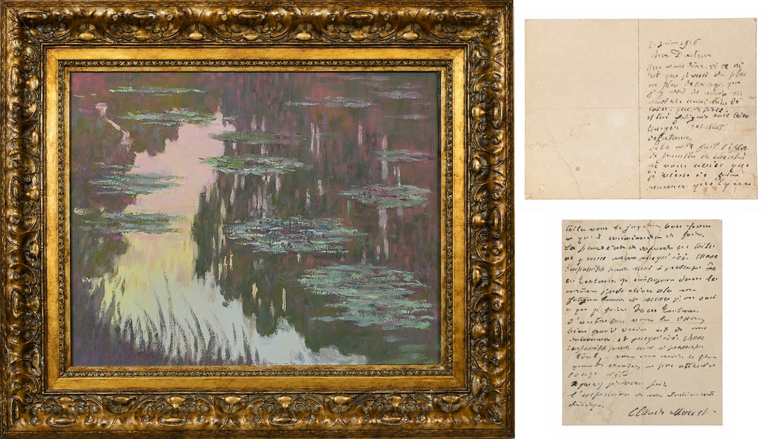 Claude Monet Attr. Nymphéas, oil on canvas (1 of 4)