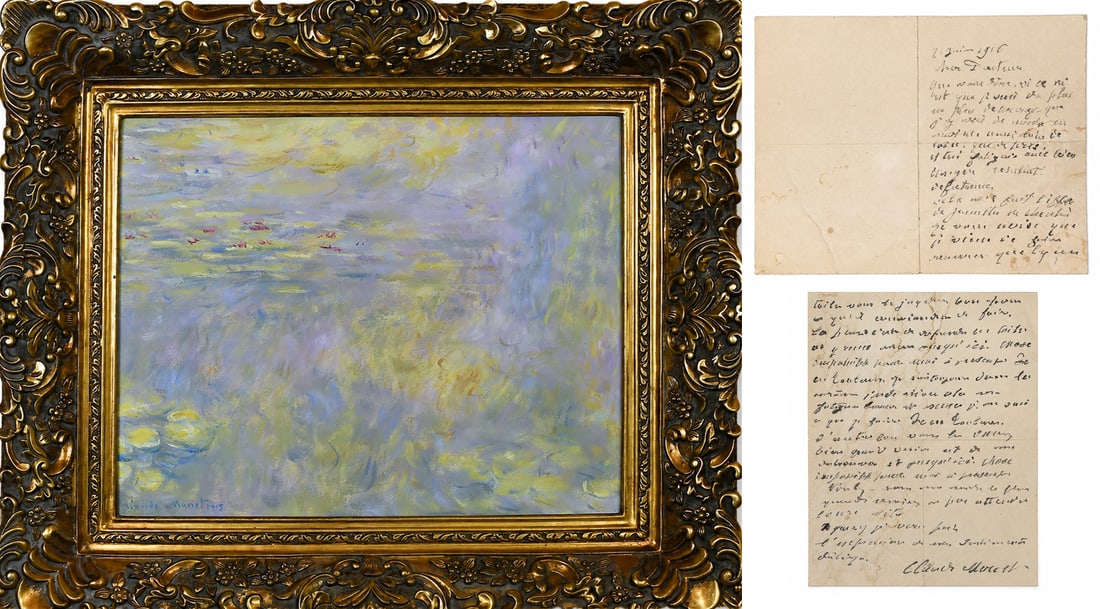 Claude Monet Attr. Nymphéas, oil on canvas (1 of 4)