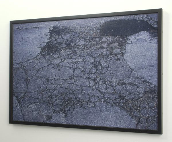 Diane Samuels, Photograph: "Lines on Sampsonia Way", 2008, 24" x 36", Hand engraved glass over photograph, framed.
