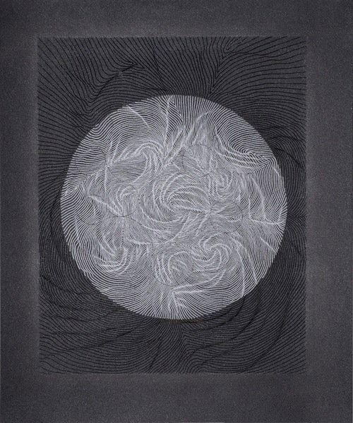 Linn Meyers: Untitled, 2011 14"x17 screenprint Commissioned by the Phillips Collection for their 90th Anniversary Celebration NO RESERVE