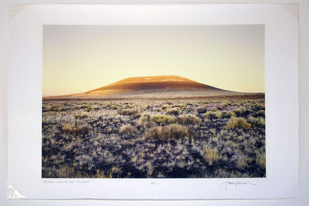 James Turrell: Roden Crater at Sunset, 29 3/4" x 38 1/4", color carbon print, Arches brand, type Platine paper, 100% cotton, Artist Proof 1, 2009, NO RESERVE