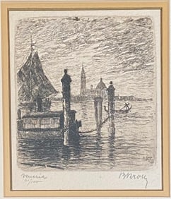 Bela Kron (Hungarian, 1884-1965),Venezia, 1924, Etching