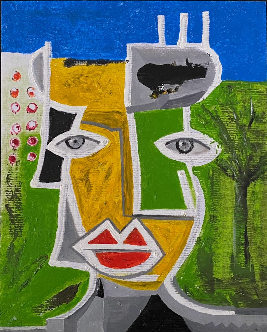 Hugo Barajas (Mexican, B. 1967), Asi Te Veo (This Is How I See You), 2019: Oil and mixed media on paper on board, signed and dated (at lower right): H. Barajas / 2019, H: 14", w: 11" d: 2"