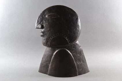 Jesus Tellosa (1936-2012, Mexico), Head Sculpture (Personage), 1996, Bronze,