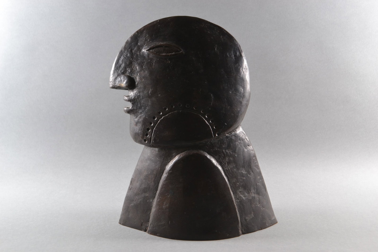 Jesus Tellosa (1936-2012, Mexico), Head Sculpture (Personage), 1996, Bronze,: Edition 2/3, signed dated and numbered (on verso): Tellosa 2000 2/3, H: 13 14", w: 12"Purchased from Bezan Galleries Puerto Vallarta Mexico