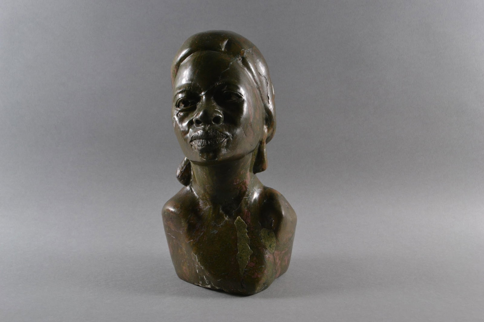 Richard, Bust Of A Woman, Bronze: Signed (at back): Richard, H: 10 1/2", w: 6", d: 7"
