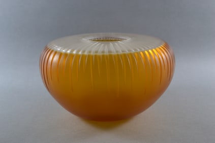 Giorgio Vigna For Venini, Blown And Cut Glass Vase, 1998