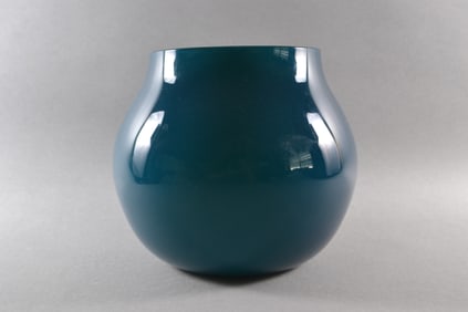 Venini, Turquoise Glass Vase, 2001
