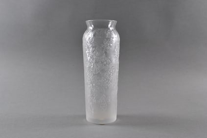 Lalique Crystal Bougainvillier Blossom Bud Vase, 20th Century