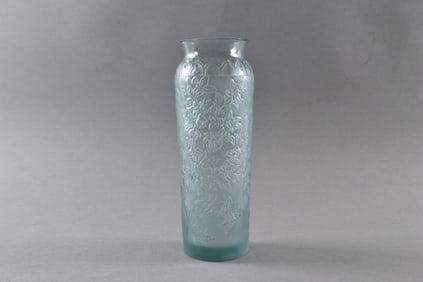 Lalique Blue Bougainvillier Vase, 20th Century