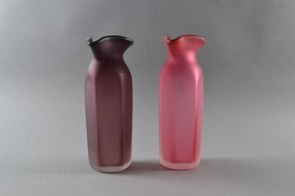 Lalique France Crystal Bud Vases