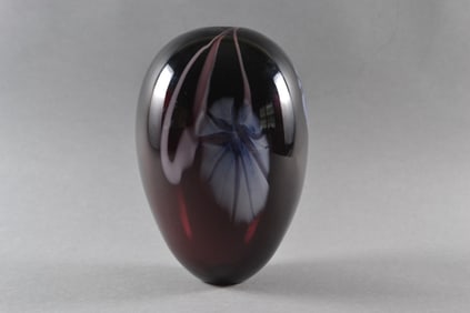 Roger Gandleman (American), Vintage Art Glass Bud Vase, 1982