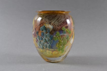 Josh Simpson (American), Inhabited Series Art Glass Vase, 1994