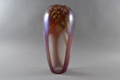 Richard Satava (American, B. 1954), Art Glass Vase, Late 20th Century