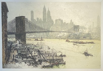 Luigi Kasimir (Austro-Hungarian, 1881 - 1962), Brooklyn Bridge
