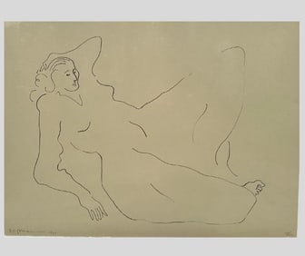 R. C. Gorman (American, 1932 - 2005), Reclining Nude, 1980, Lithograph On Paper, Edition 50/150