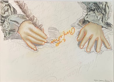 Larry Rivers (American, 1923-2002)Big B Signs Up, 1976, Lithograph On Paper, Edition 136/175