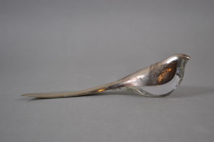 Georg Jensen Sterling Silver And Crystal Wagtail Letter Opener