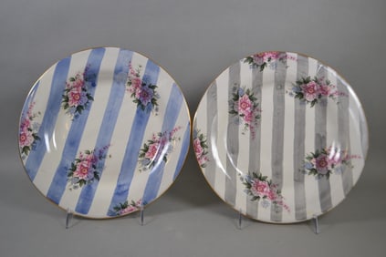 Mackenzie Childs Terracotta Dinner Plates, 1989-1993