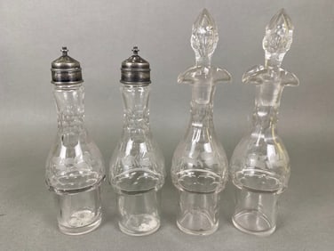EAPG Victorian Four-piece Cruet And Castor Set