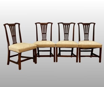 Set Of Four Chippendale Side Chairs