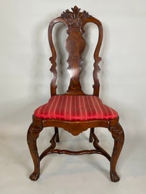 Victorian Chippendale Style Mahogany Carved Side Chair