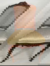 Louis XV Style Walnut Side Chair, Mid 20th C